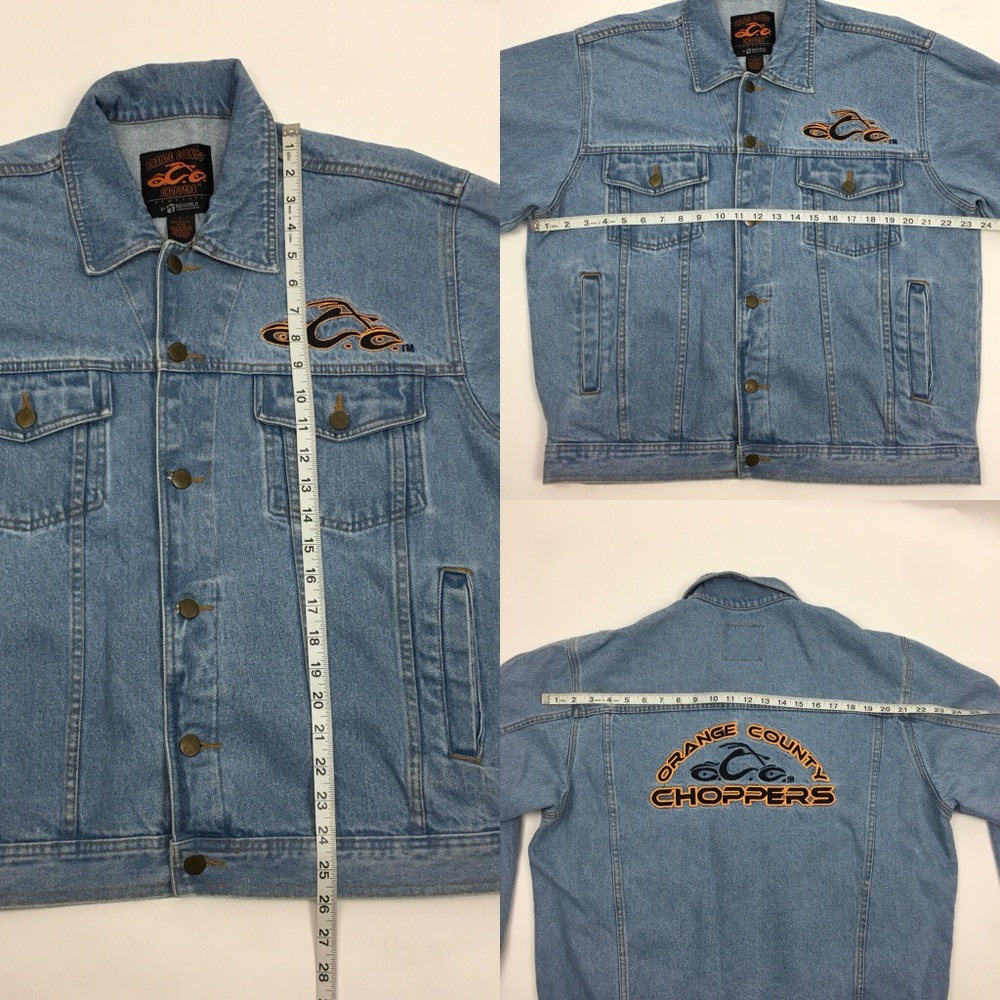 Orange County Choppers Occ Motorcycle Denim Jacket View 2